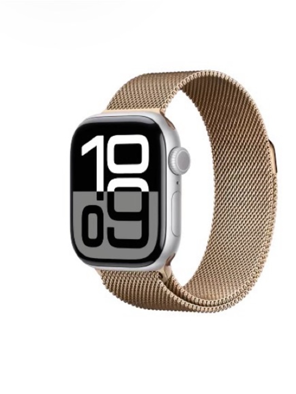Apple Watch Series 10 GPS,
42mm Silver Aluminium
Case with Gold Milanese Loop